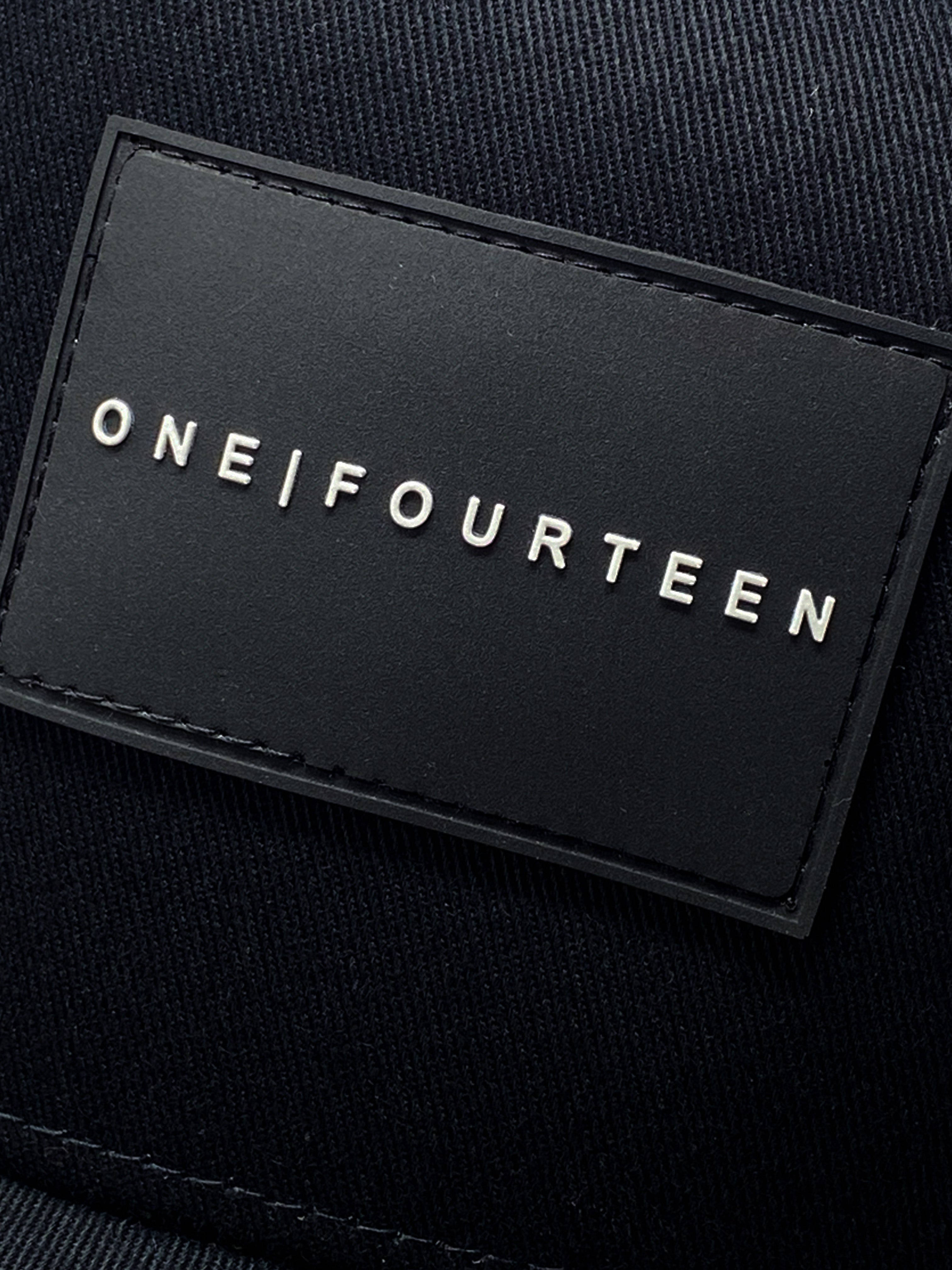 Doha Black Rubber Patch Cap - One fourteen apparel