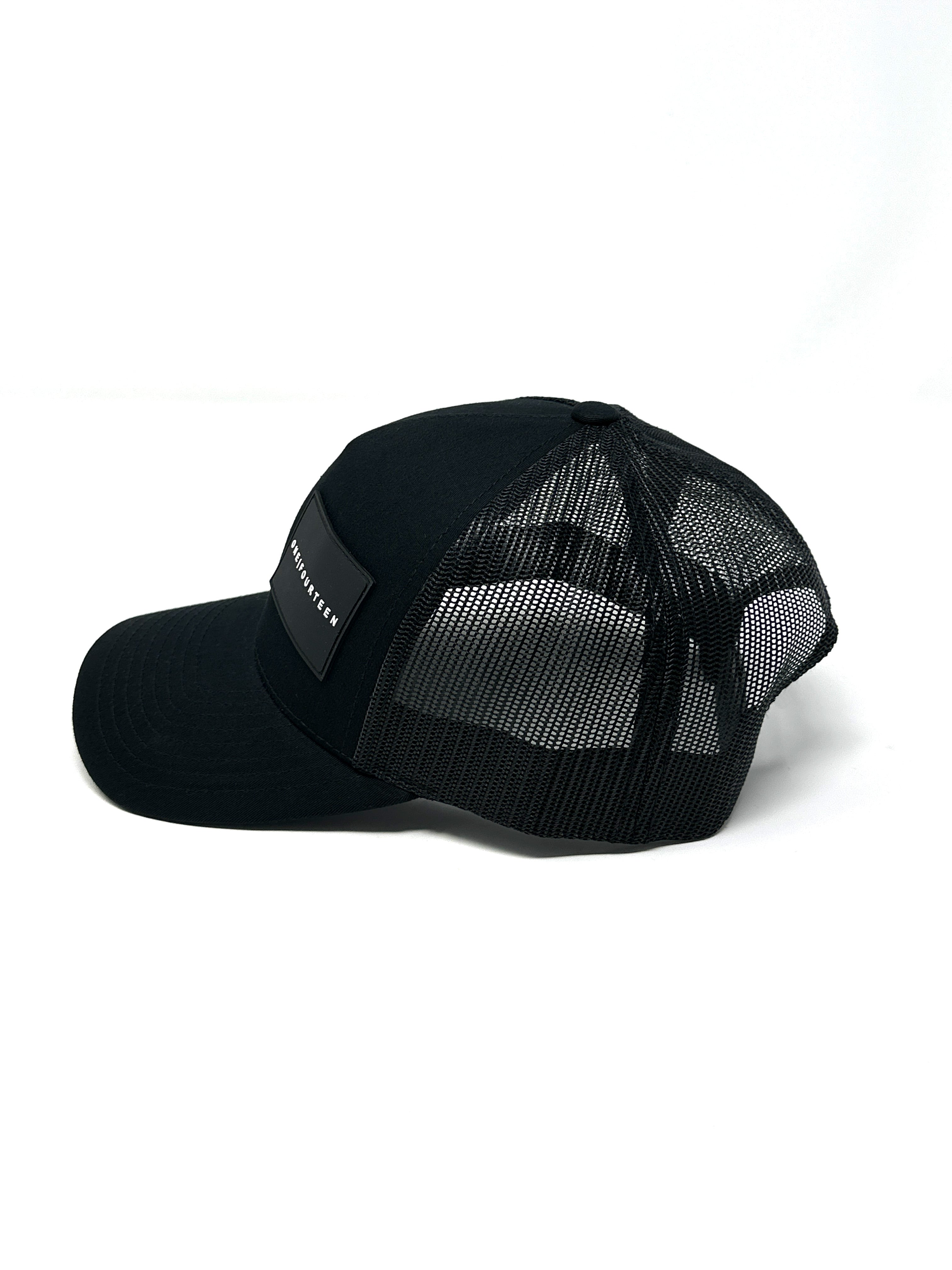 Doha Black Rubber Patch Cap - One fourteen apparel