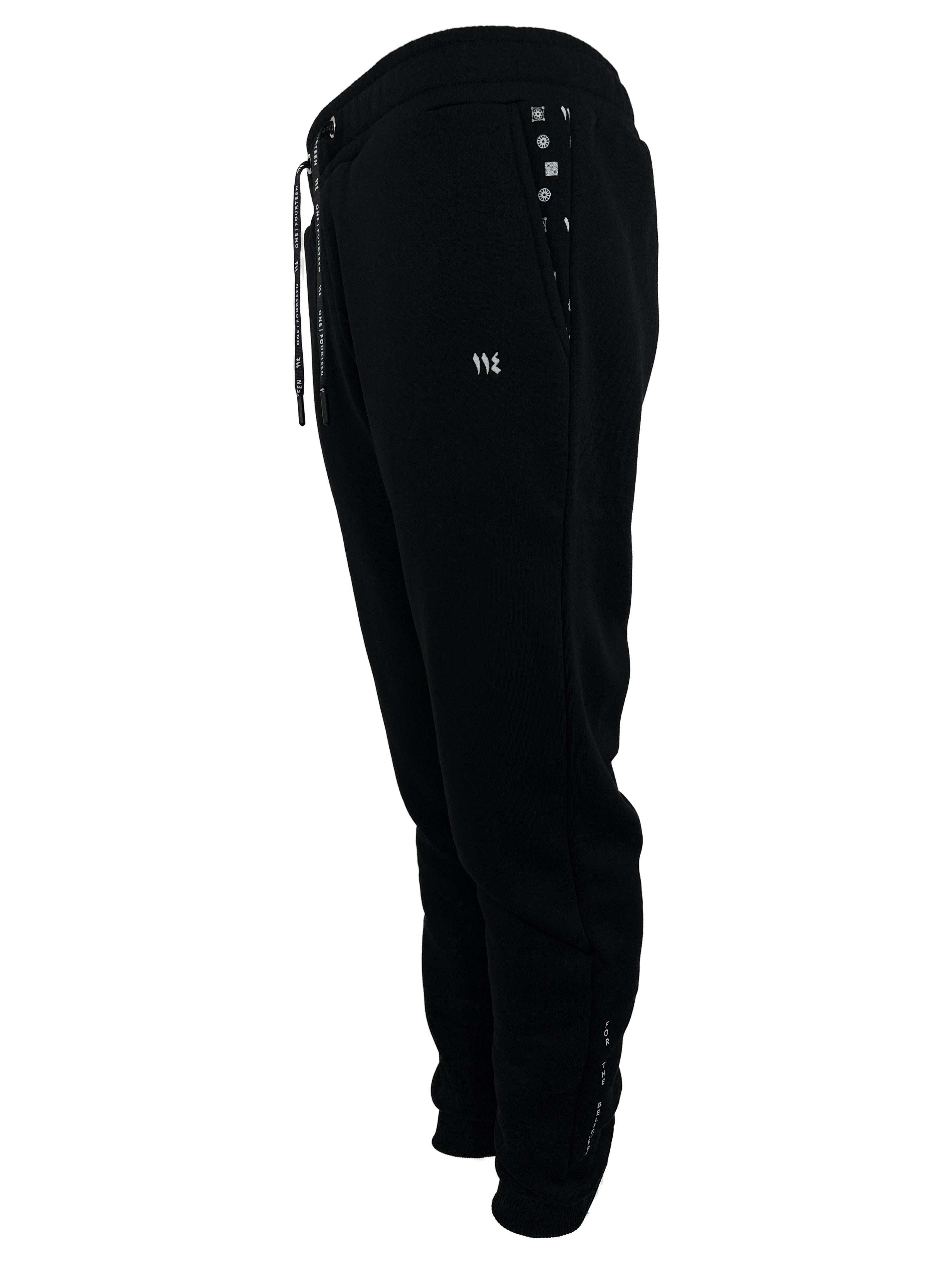 Oslo Black Joggers - One fourteen apparel