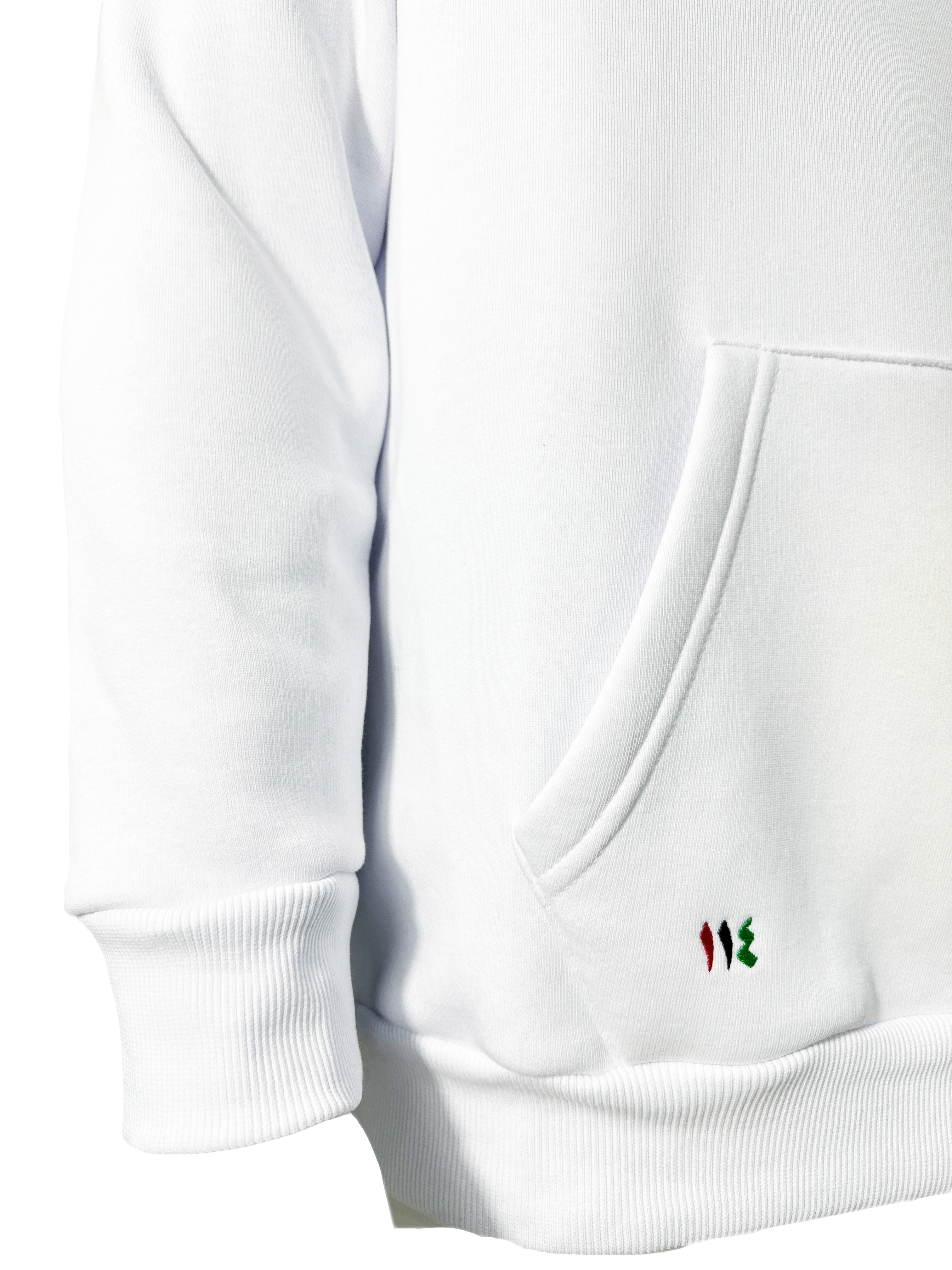SYRIA KEFFIYEH white pullover hoodie