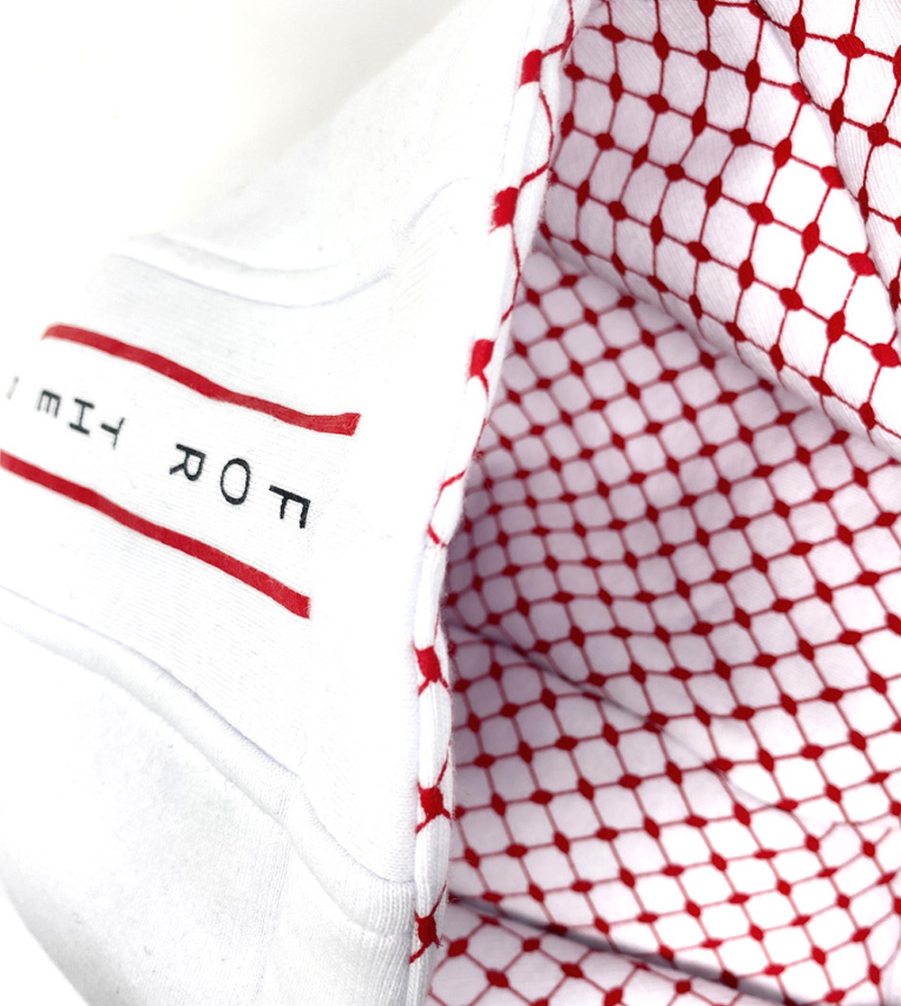 SYRIA KEFFIYEH white pullover hoodie