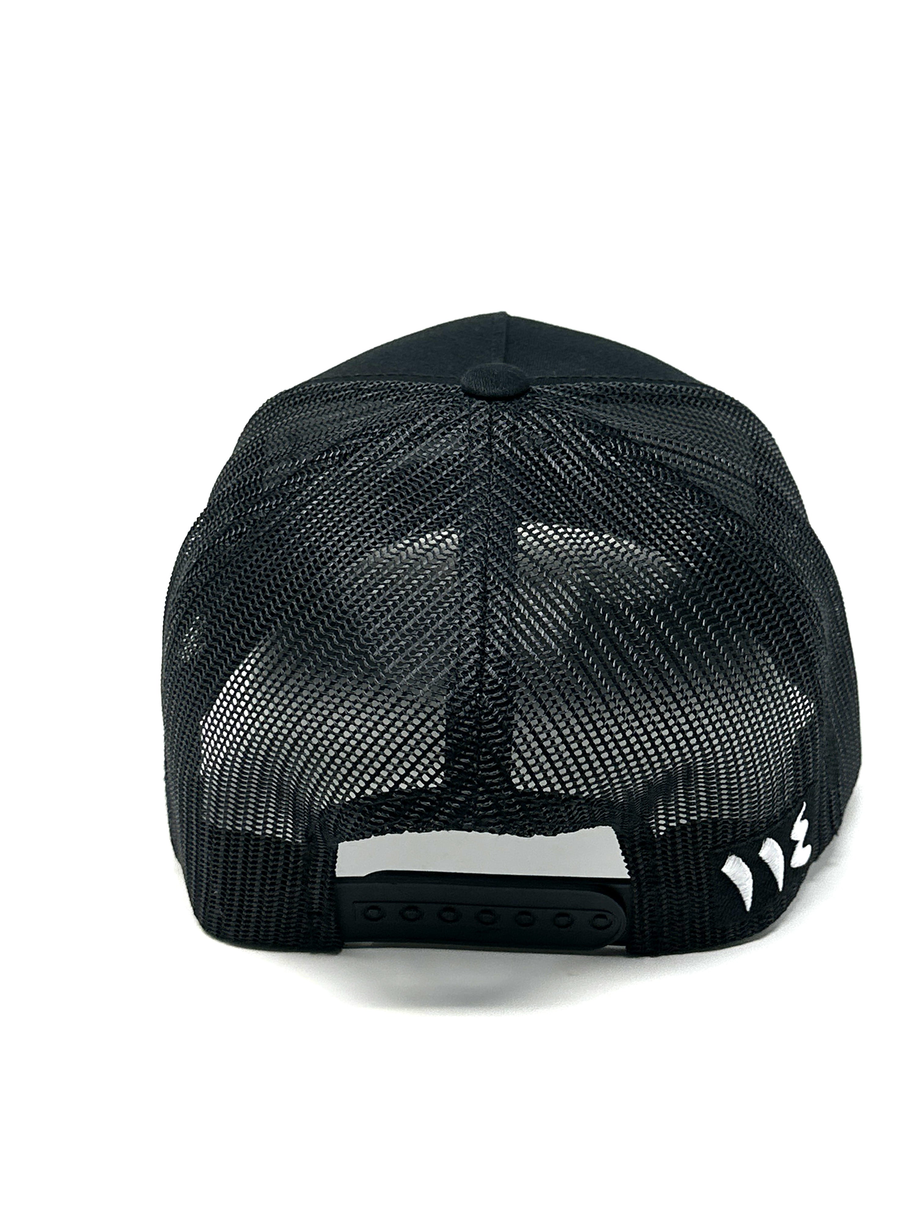 Doha Black Rubber Patch Cap - One fourteen apparel