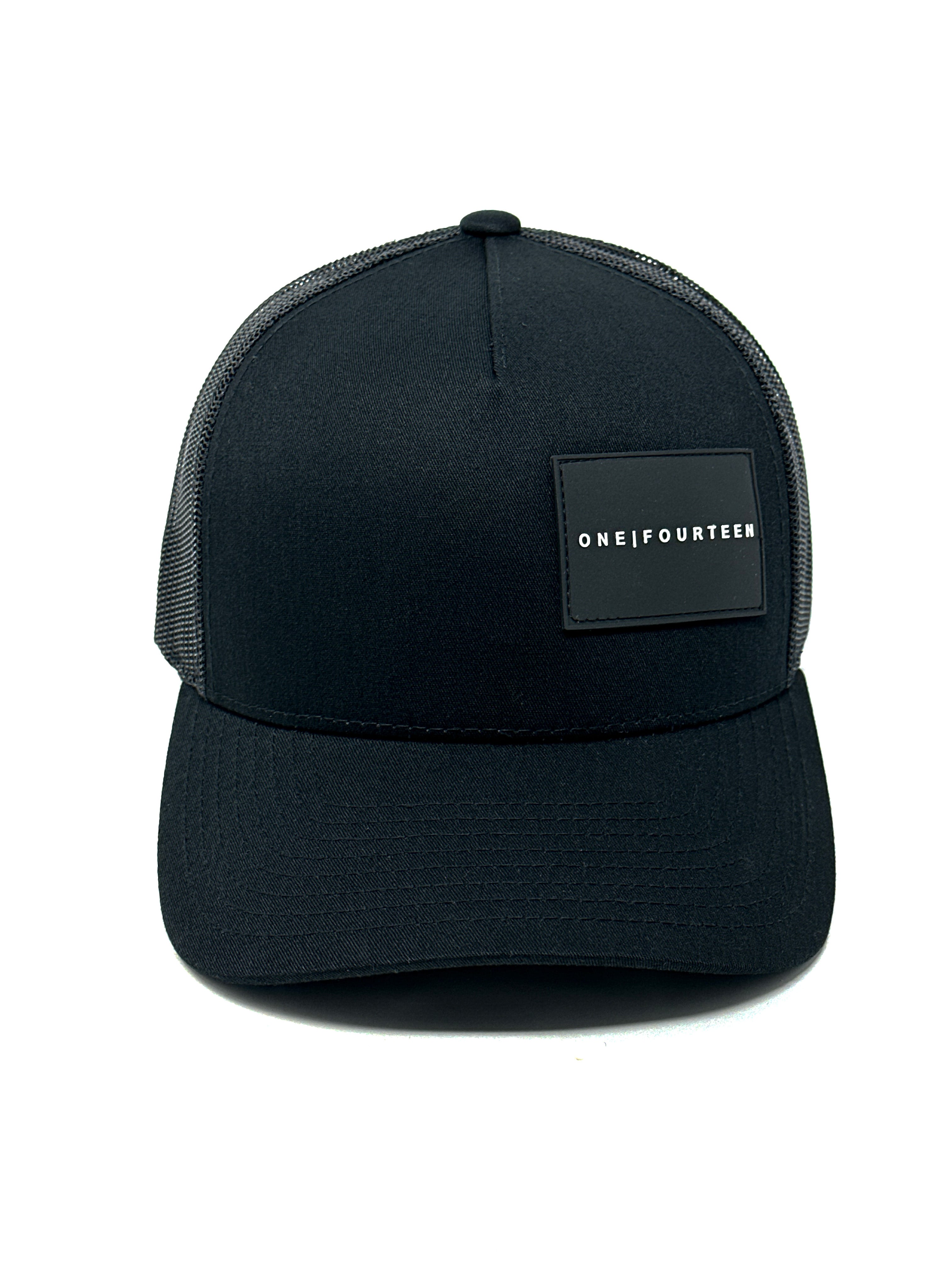 Doha Black Rubber Patch Cap - One fourteen apparel