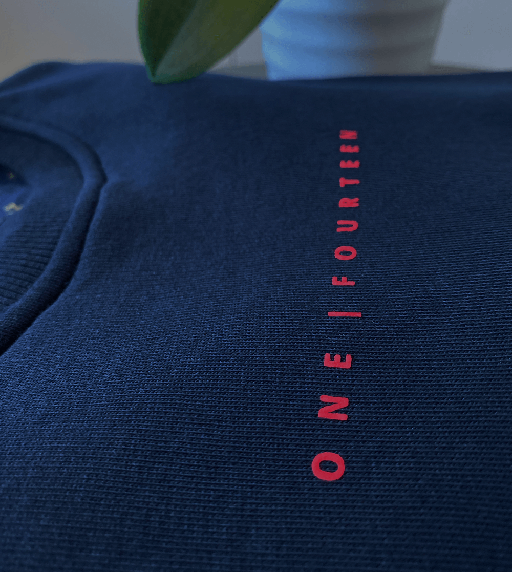 Helsinki navy premium sweatshirt - One fourteen apparel